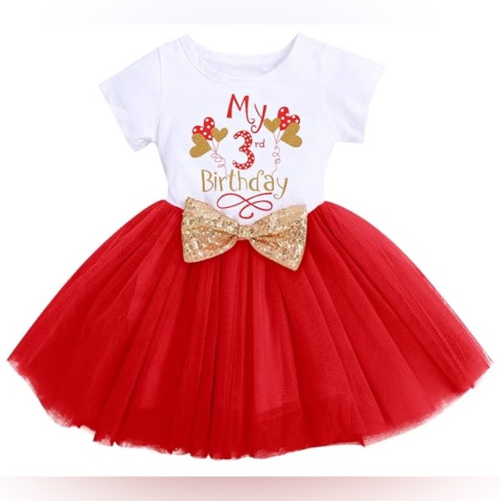 Like New Toddler Girl Third Birthday Party Dress, Size 3T, Great Condition!! - Picture 2 of 4